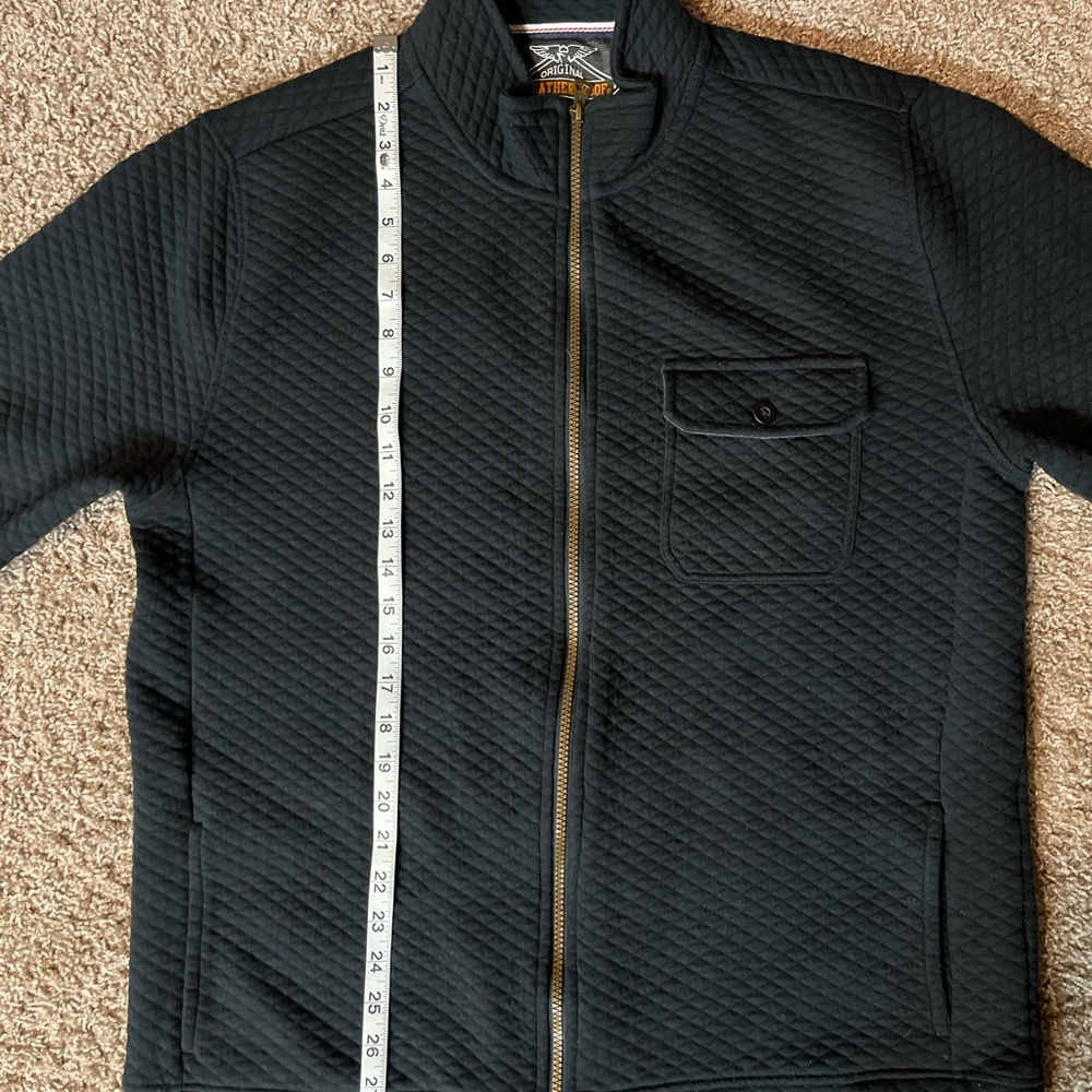 Weatherproof Men's Black Zip-Up Quilted Sweater - Picture 9 of 9